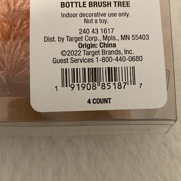 Target Halloween 2022 Bottle Brush Trees Pink & Orange - Picture 2 of 4